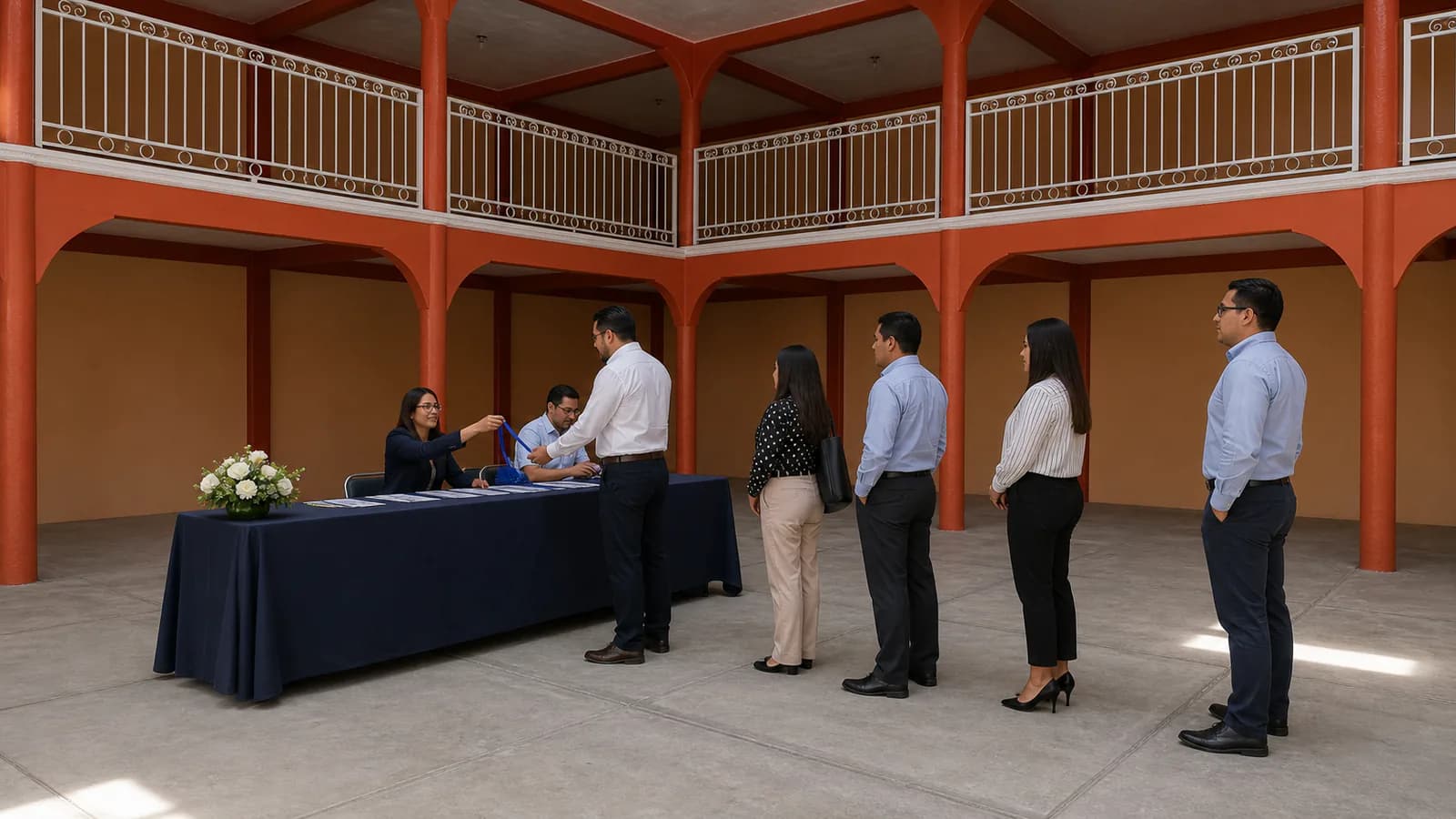 Eventos corporativos: registro en el Salón Campeche