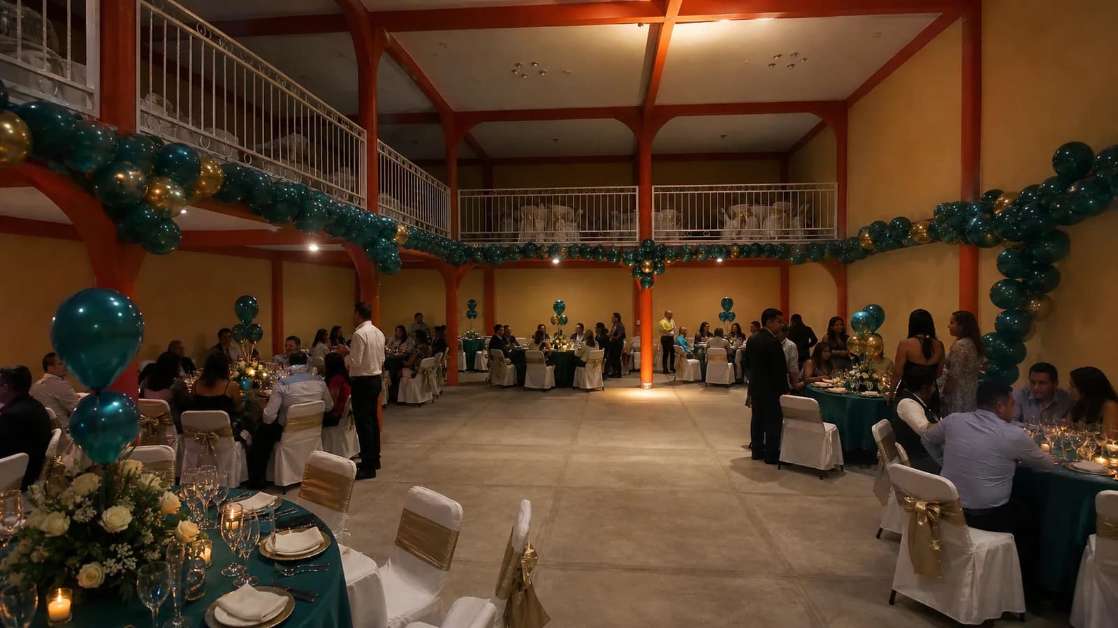 Cumpleaños de adultos: cena azul petróleo en el Salón Campeche