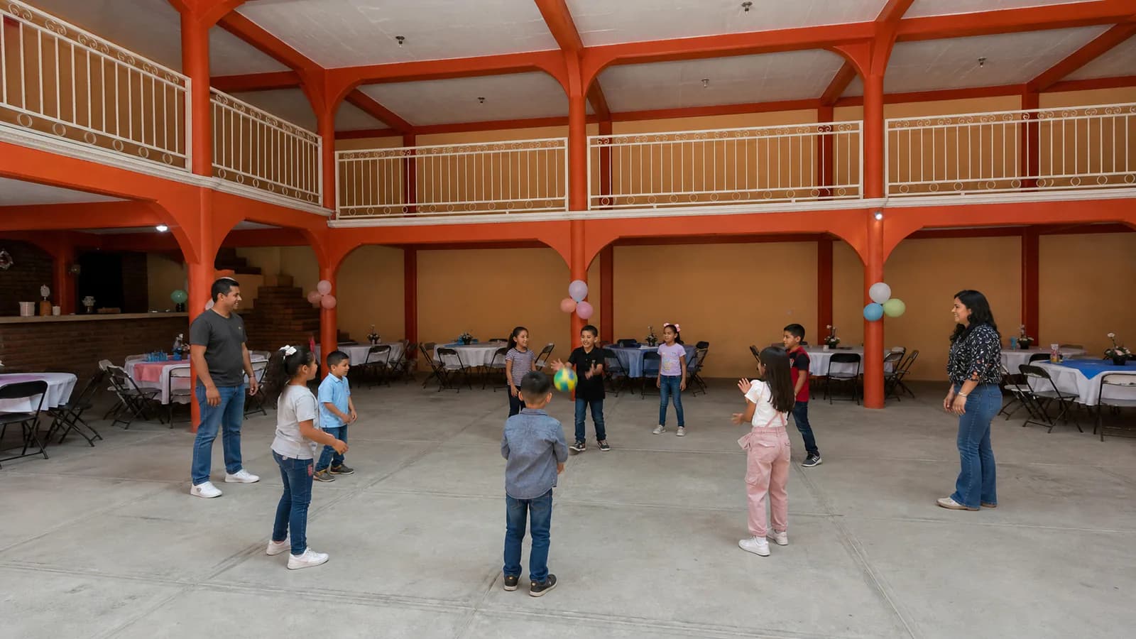 Cumpleaños infantiles: juego en círculo en el Salón Campeche