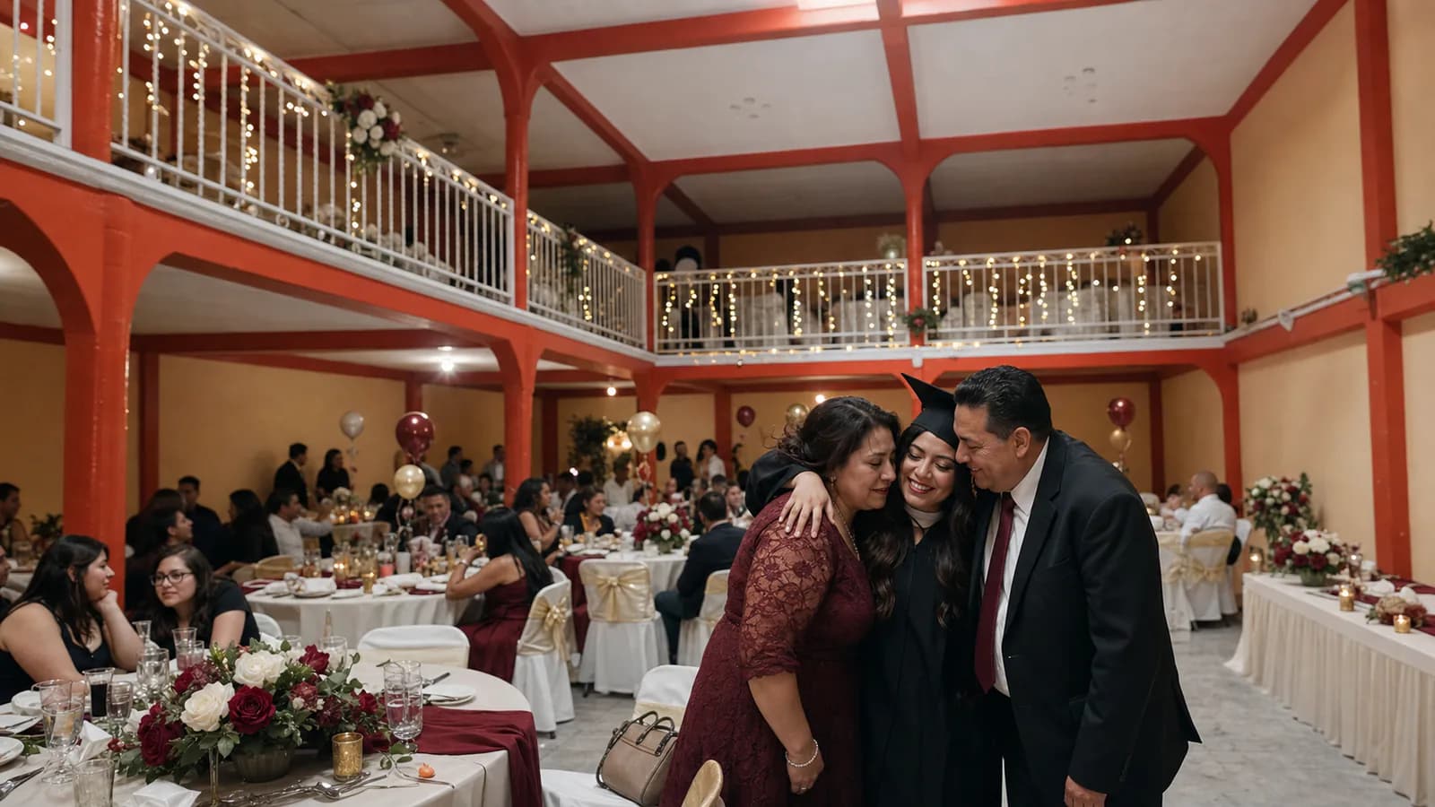 Graduaciones: familia banquete en el Salón Campeche
