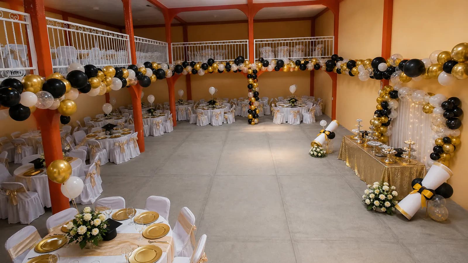 Graduaciones: montaje elegante en el Salón Campeche